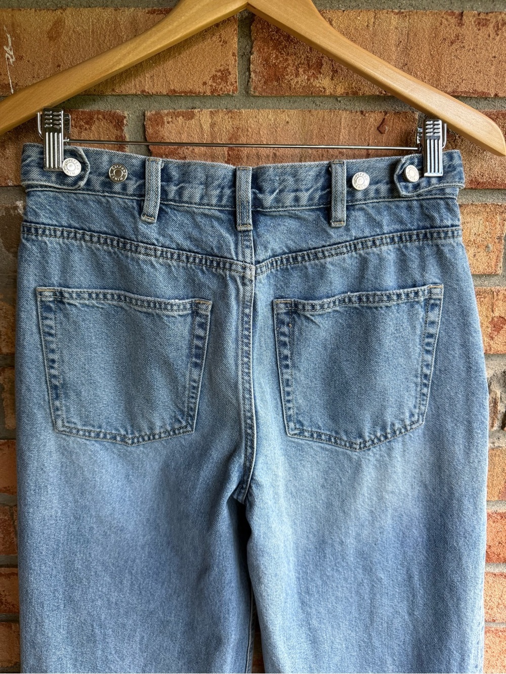 GRLFRND x Maggie MacDonald The Leigh Mid Rise Denim Trouser Wide Leg Jeans XS - Picture 8 of 11